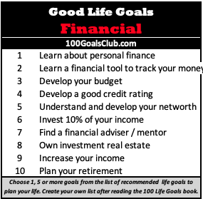 10 financial life goals that will change your destiny with money!